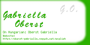 gabriella oberst business card